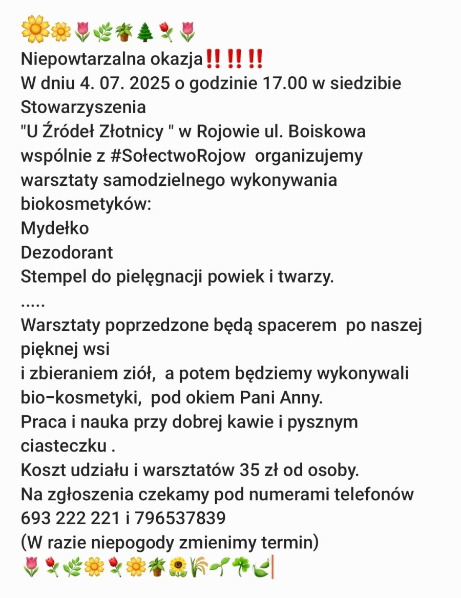 Pracownia na Poddaszu
Stowarzyszenie  " U źródeł Złotnicy"